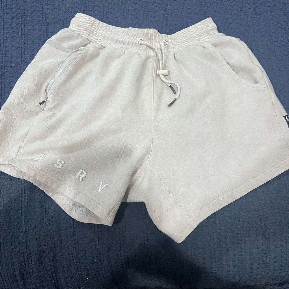 ASRV Cream Casual Shorts